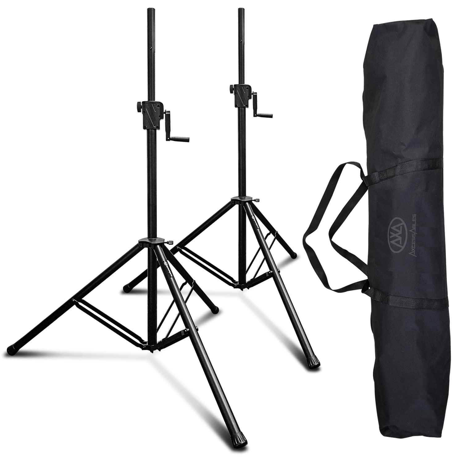 Heavy-Duty Crank-up DJ Tripod Stand with Carry Bag 175LB Load Capacity
