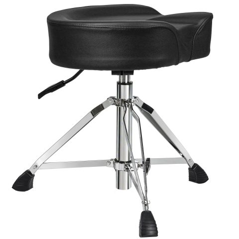 TIZECO Thickened Hydraulic Drum Throne, 12.6-inch Diameter Drummers Chair, Heavy Duty Drum Stool, Height Adjustable Drum Seat, Music Stool for Drummer