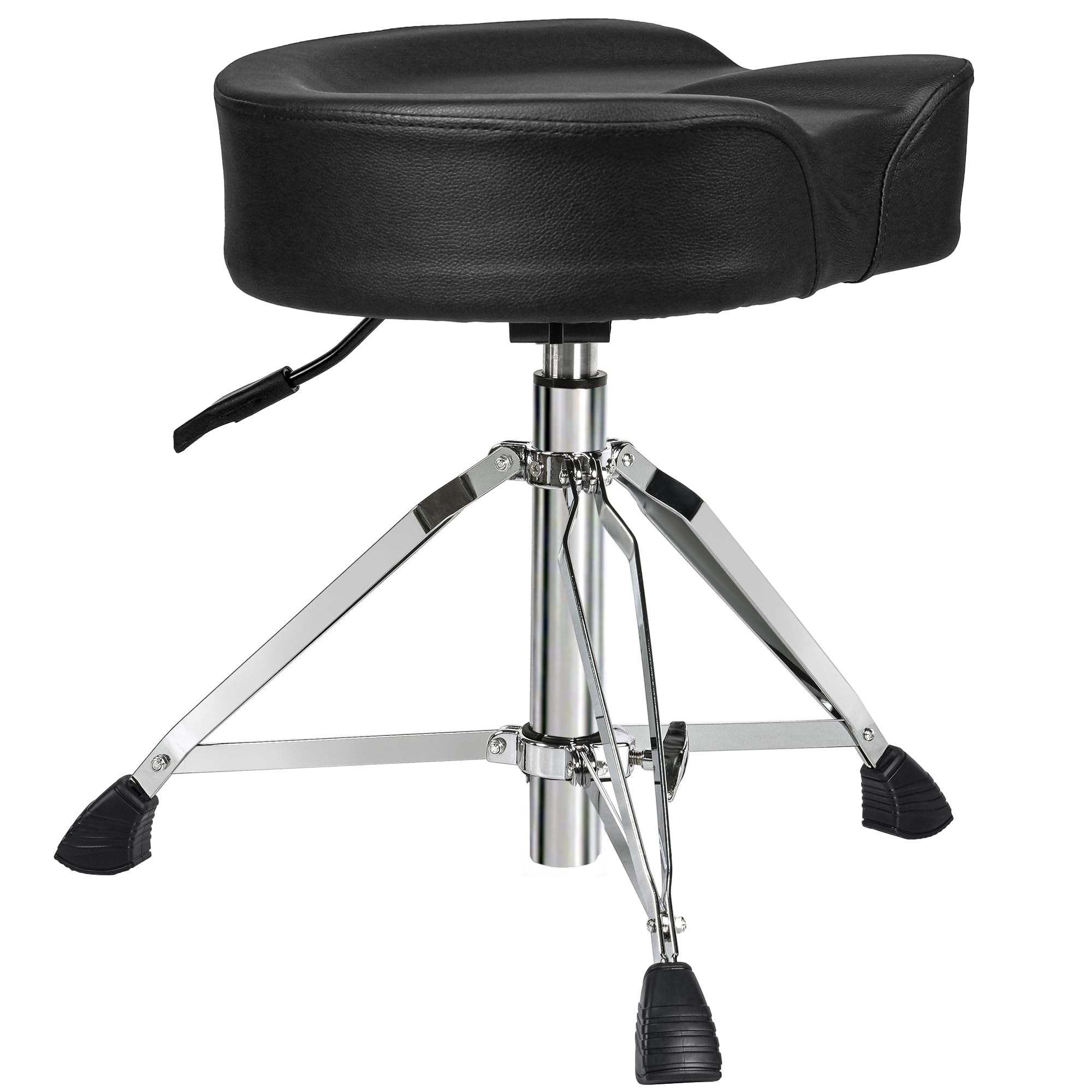 TIZECO Thickened Hydraulic Drum Throne, 12.6-inch Diameter Drummers Chair, Heavy Duty Drum Stool, Height Adjustable Drum Seat, Music Stool for Drummer