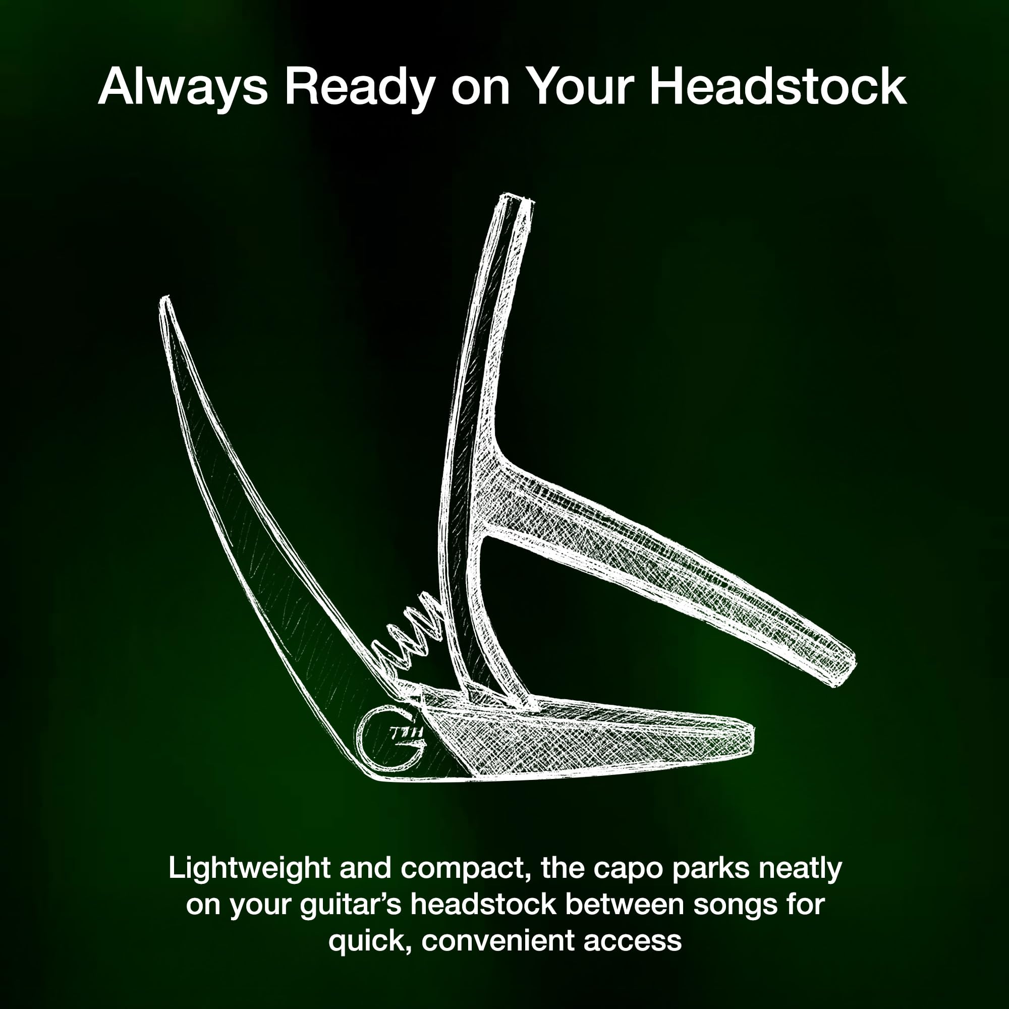 G7th Nashville 6 String Blue Guitar Capo – Lightweight and Low Profile with Protective Silicone Pads – The Perfect Capo for Acoustic and Electric Guitar – UK Designed