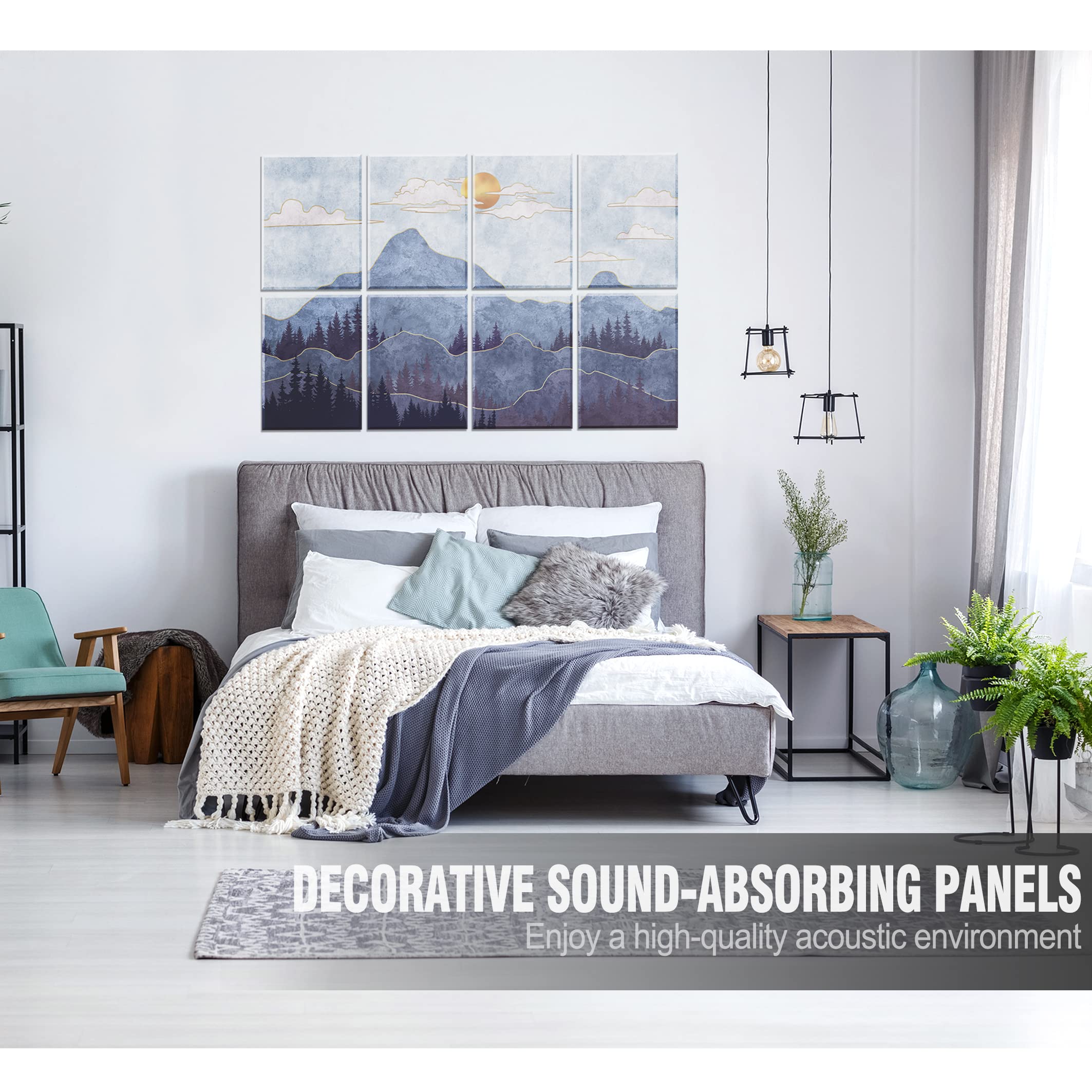 Ruonin.X Decorative Acoustic wall Art panels,Sound Absorbing foam panels.