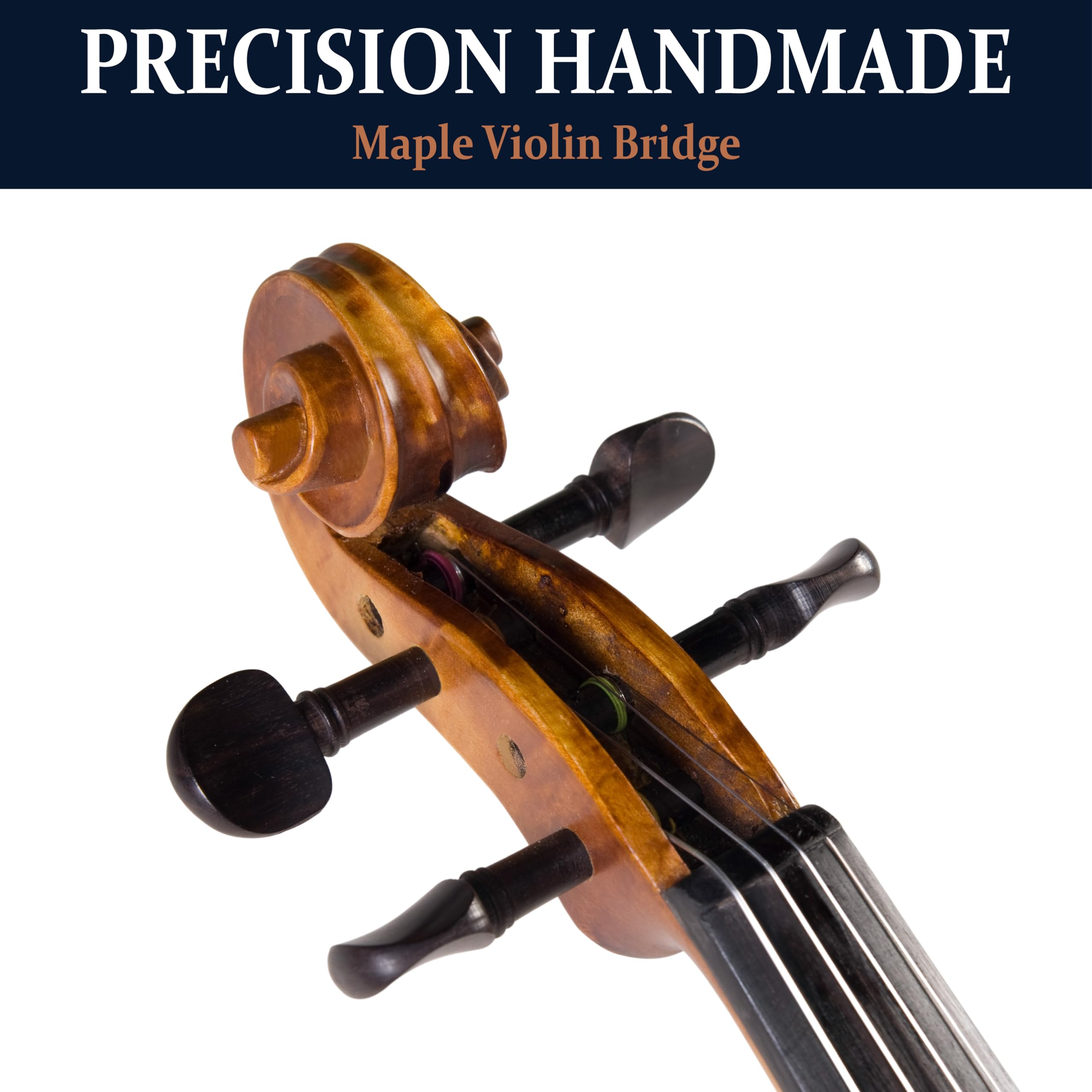 Cecilio Full Size 4/4 Violin with Hard Case & Shoulder Rest – Solidwood Ebony Fitted Violin with Premium Strings, Ideal for Beginners