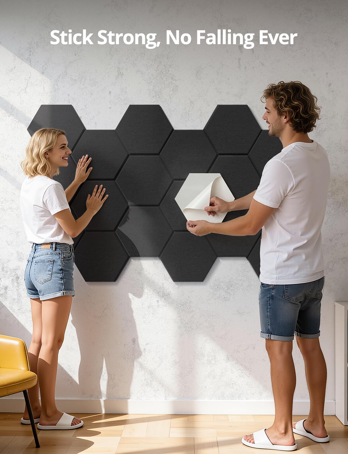 Kuchoow Acoustic Sound Absorbing and Noise Reducing Hexagon Wall Panels