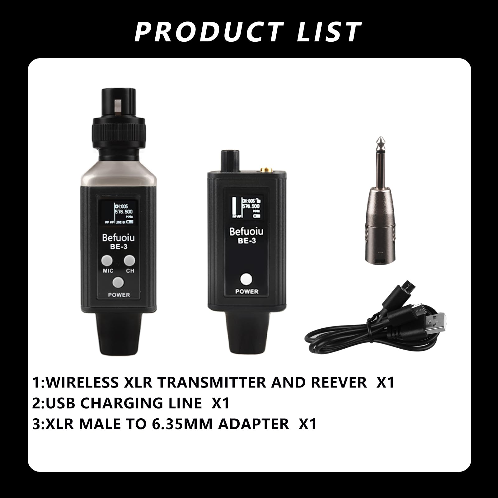 UHF Wireless In Ear Monitor System Metal, Professional Wireless IEM System, 16 Adjustable Channel, Portable Rechargeable Transmitter and bodypack Receiver for Studio, Band Rehearsal, Live Performance