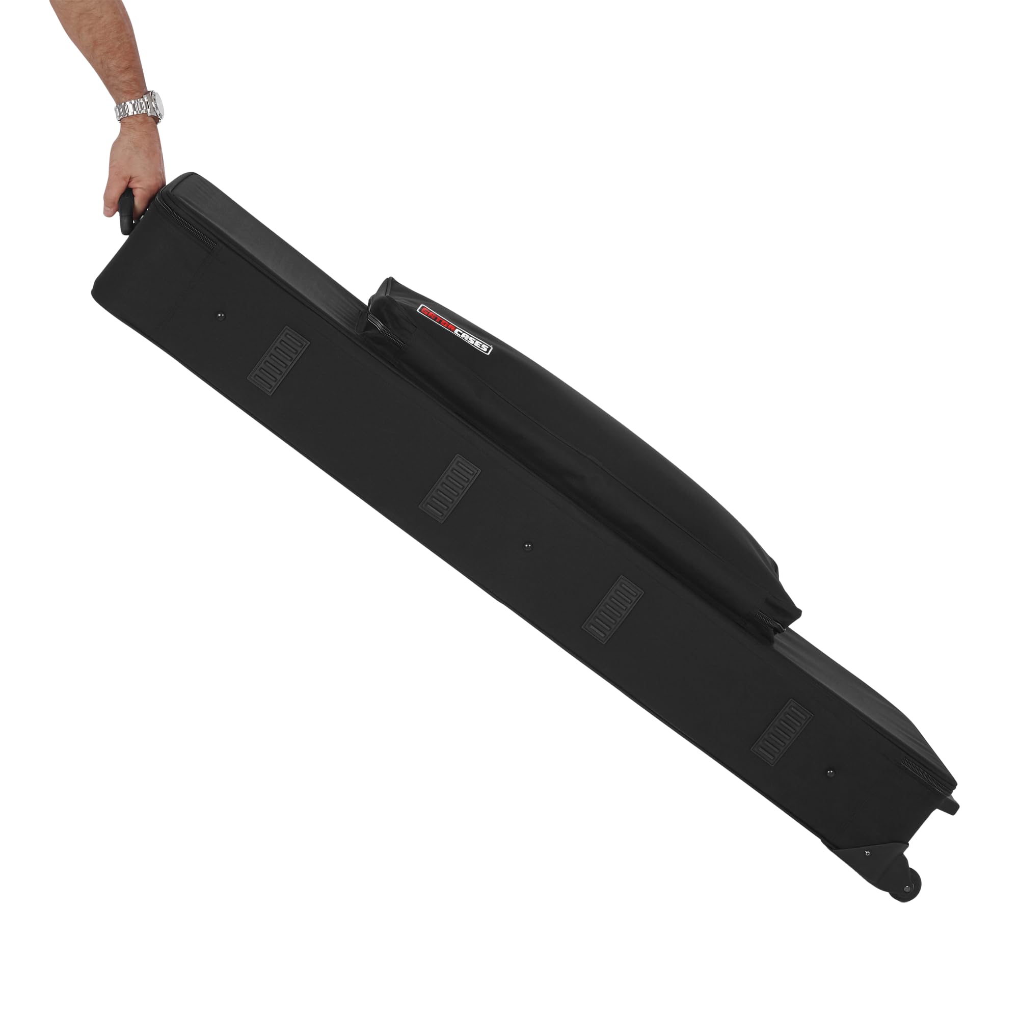 Gator Cases Lightweight Keyboard Case with Pull Handle and Wheels, Fits Slim 76-Note Keyboards (GK-76-SLIM)