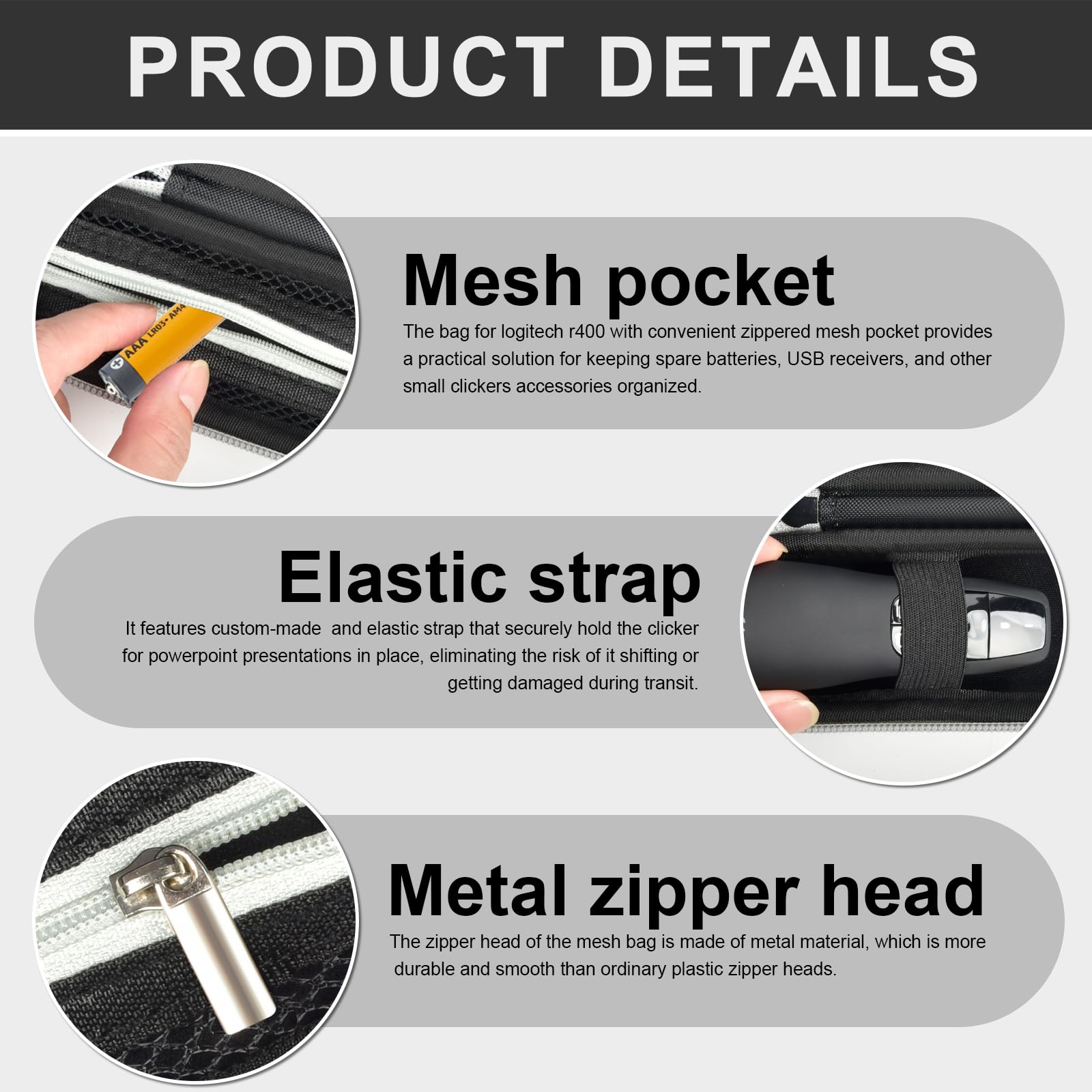 ANKHOH Presentation Clicker Case for Logitech R400/R500, Not for R800