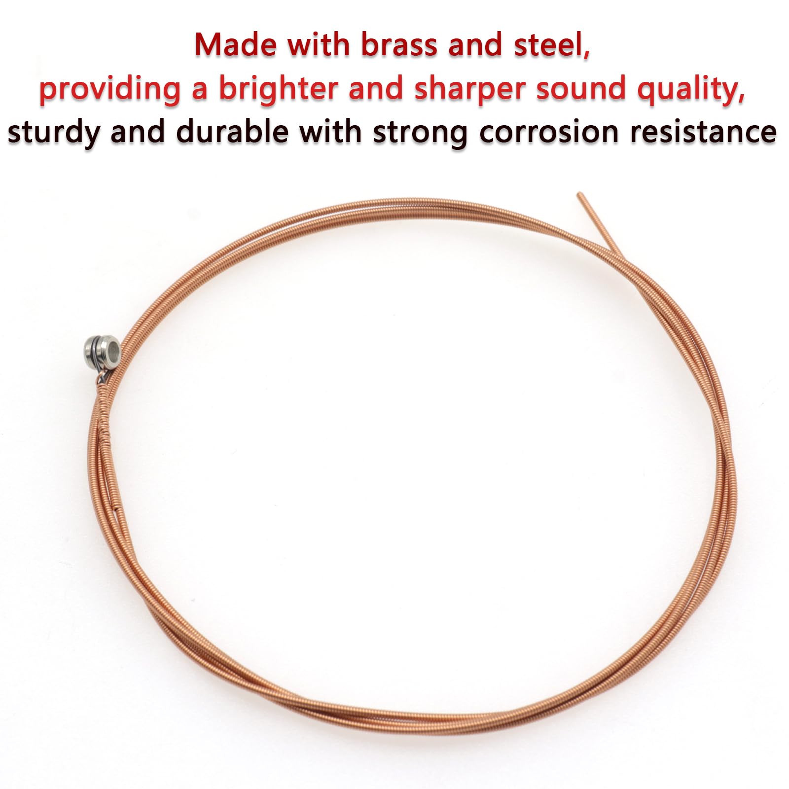 Cheerock 10-Pack Low E Single Strings Light Tension for Acoustic Guitar