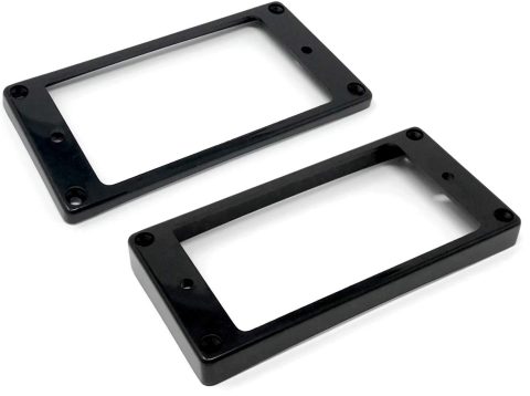 Vintage Forge Gold Plastic Curved Bottom Humbucker Pickup Mounting Ring Set (Bridge & Neck) compatible with Epiphone Guitars HR1800C-GLD