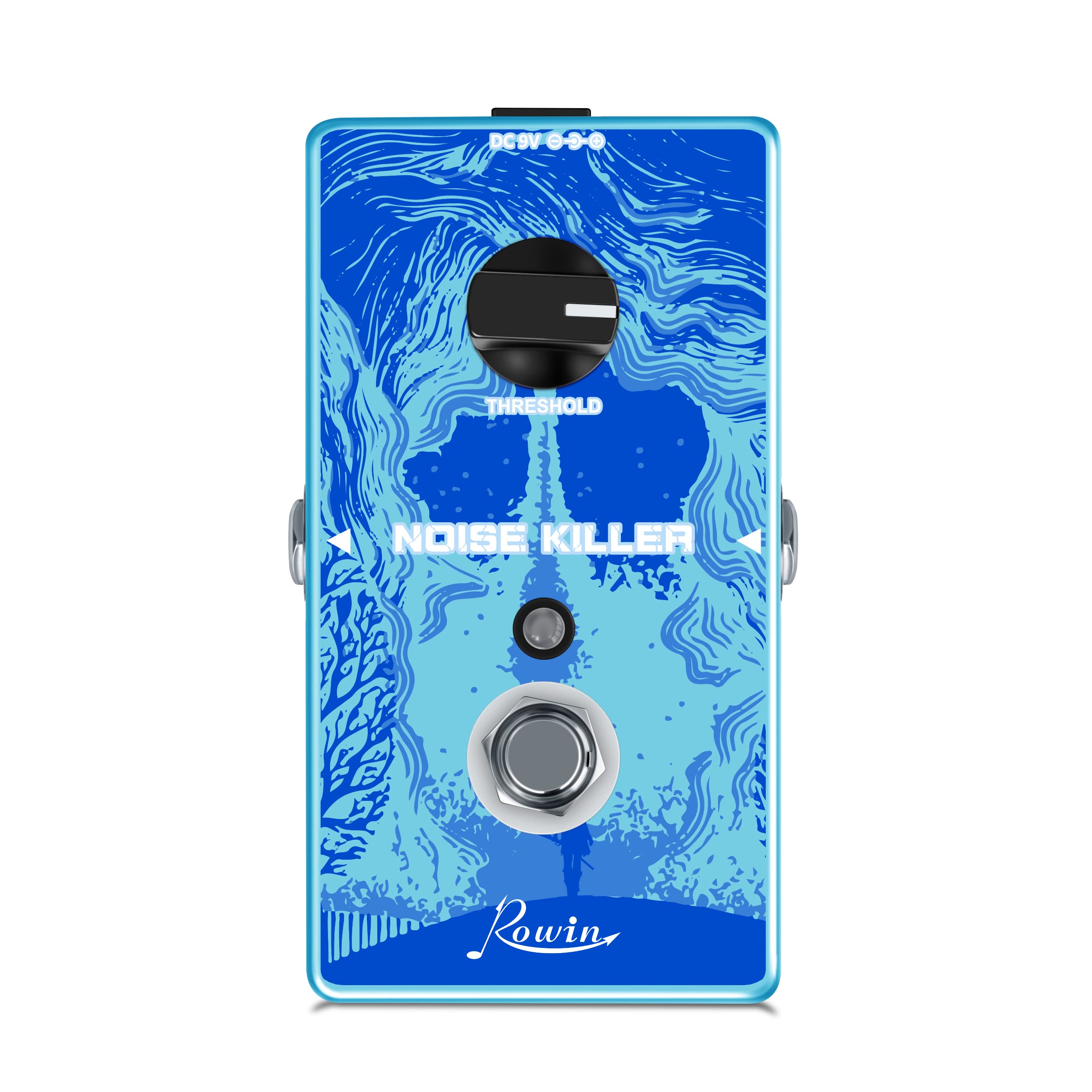 Rowin Noise Killer Guitar Noise Reduction Pedal, True Bypass Noise Suppressor with Adjustable Threshold, Zinc Alloy Full Size Effect Stompbox RE-03