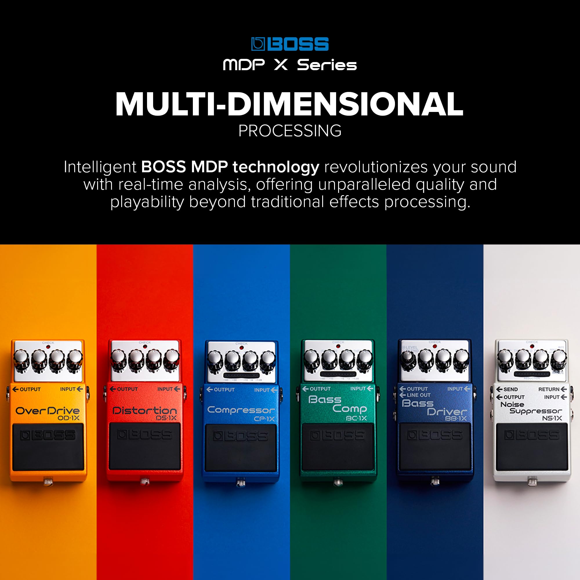 BOSS NS-1X Noise Suppressor | Next-Generation Noise Reducer & Ultra-Fast Gate for Guitar, Bass & Other Instruments | BOSS MDP Technology | Reduction Mode | Intuitive Operation | Send/Return Loop