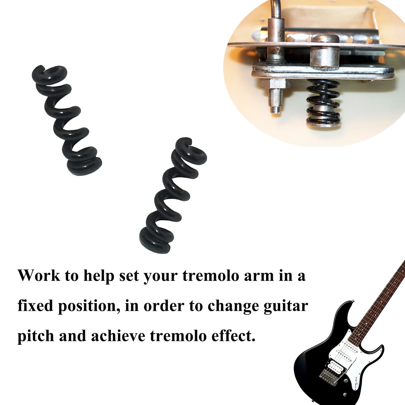 18Pcs Tremolo Arm Tension Springs, Set Tremolo Arm in Fixed Position