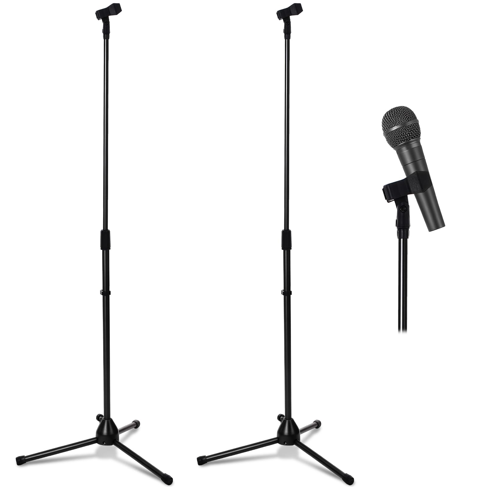 Xuhal 2 Pack Microphone Tripod Stand,Mic Slot