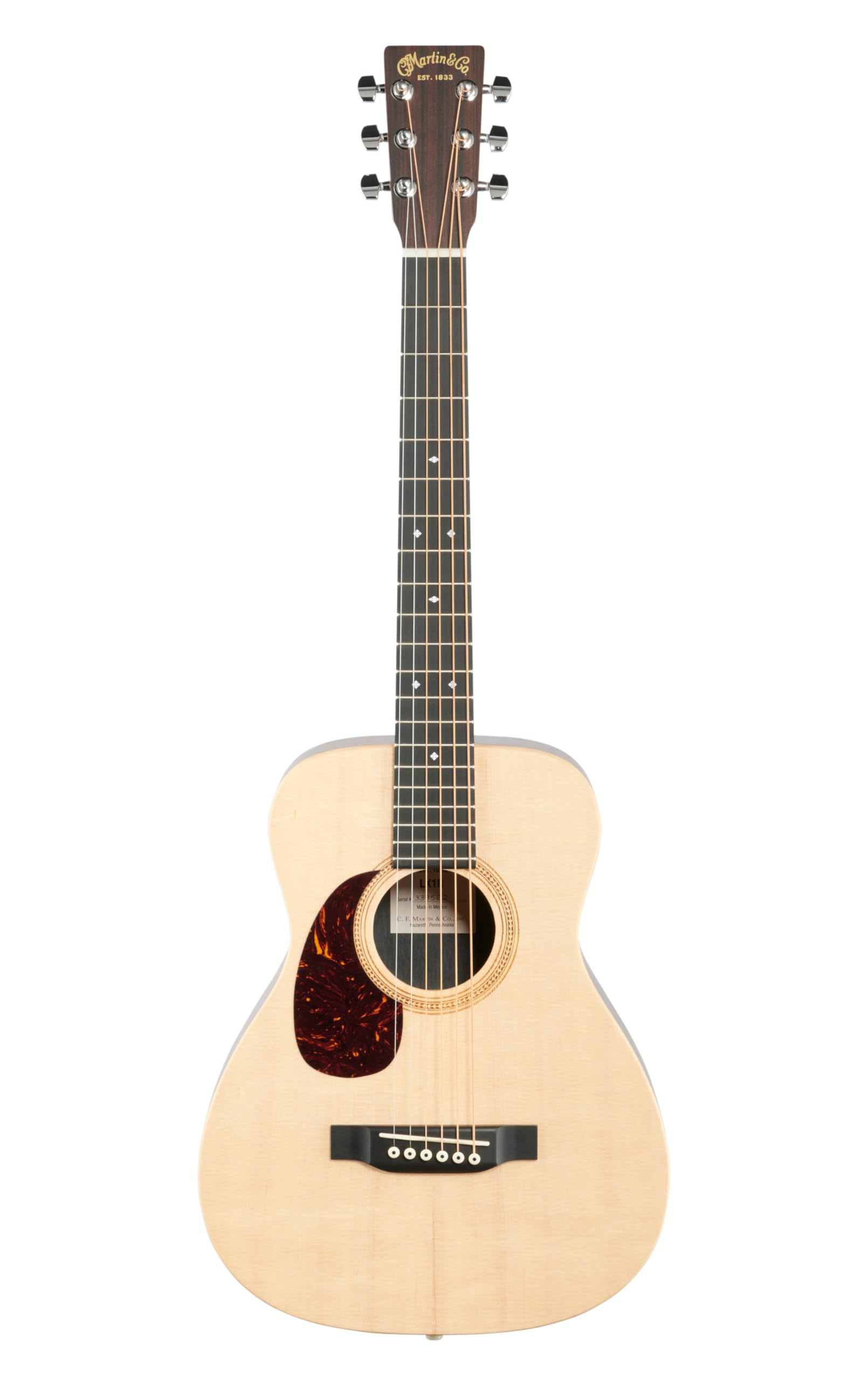 Little Martin LX1RE Acoustic-Electric Guitar with Gig Bag, Sitka Spruce and Rosewood Pattern HPL Construction, Modified 0-14 Fret, Modified Low Oval Neck Shape