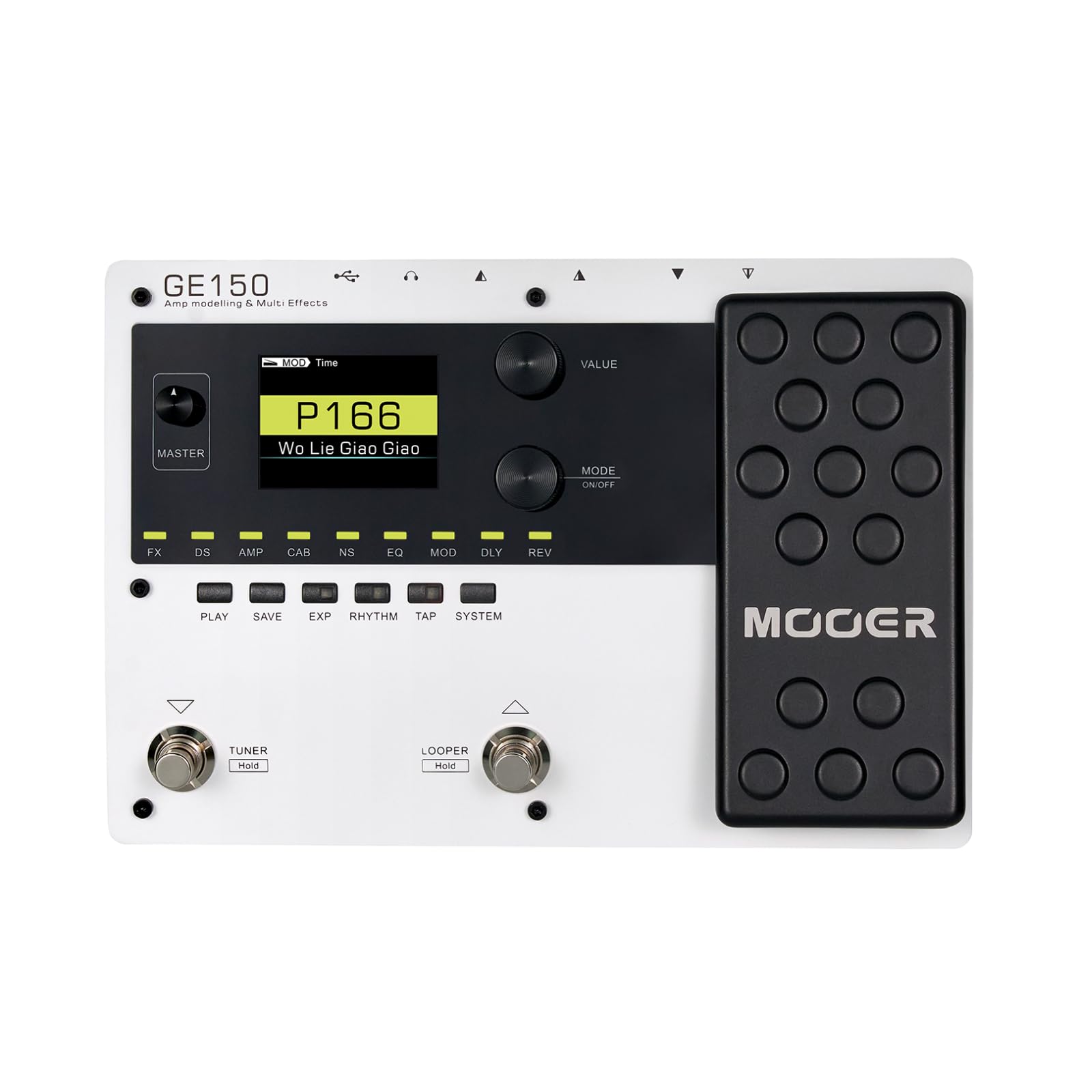 MOOER GE150 White Portable Guitar Multi Effects Pedal