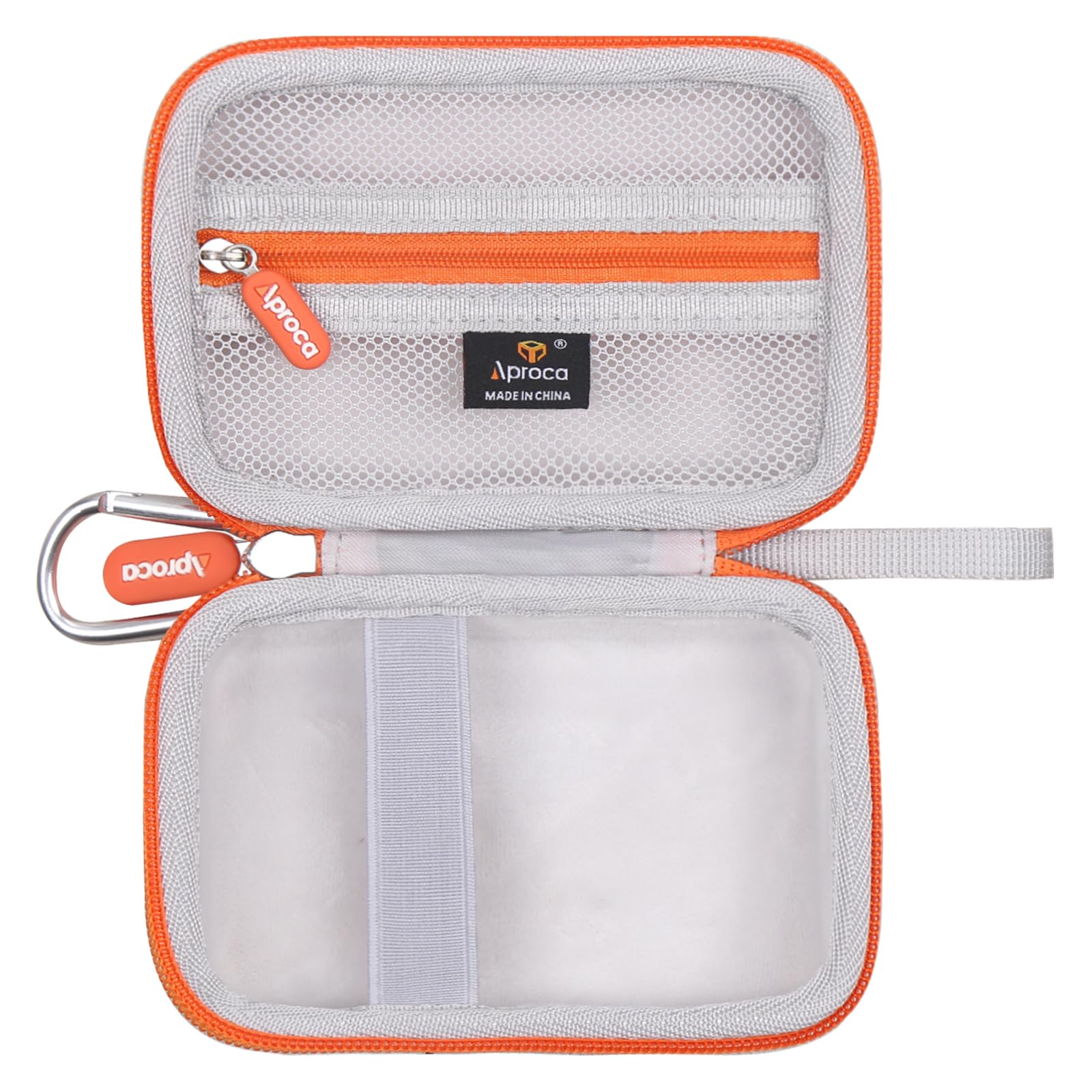 Aproca Case Compatible with JBL Go 4 / Go 3 Ultra-Portable Waterproof Dustproof Bluetooth Speaker, Portable Storage Bag for Accessories -White (Case Only)