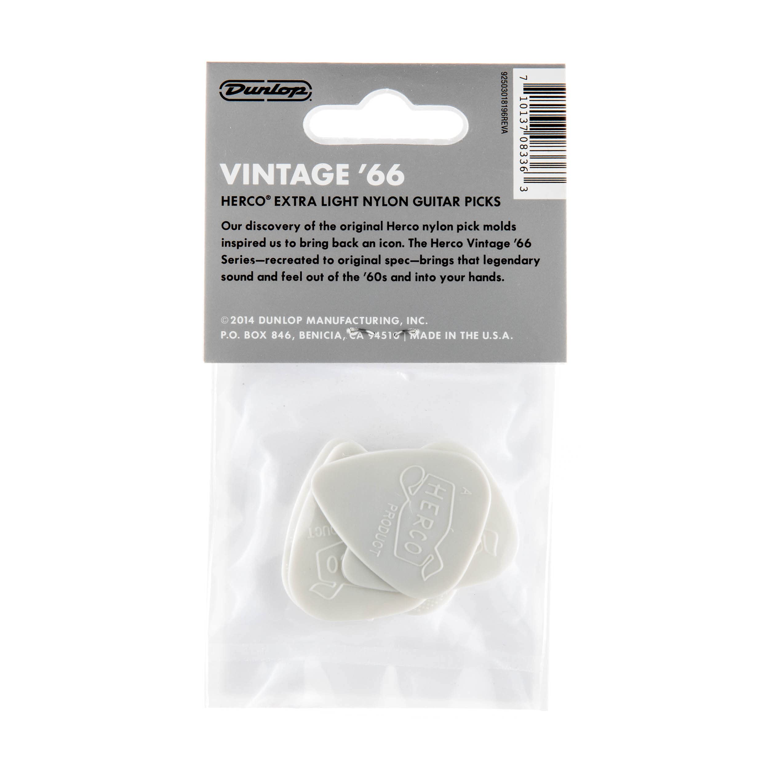 Herco® Vintage ’66 Pick Extra Light – 6 Pack