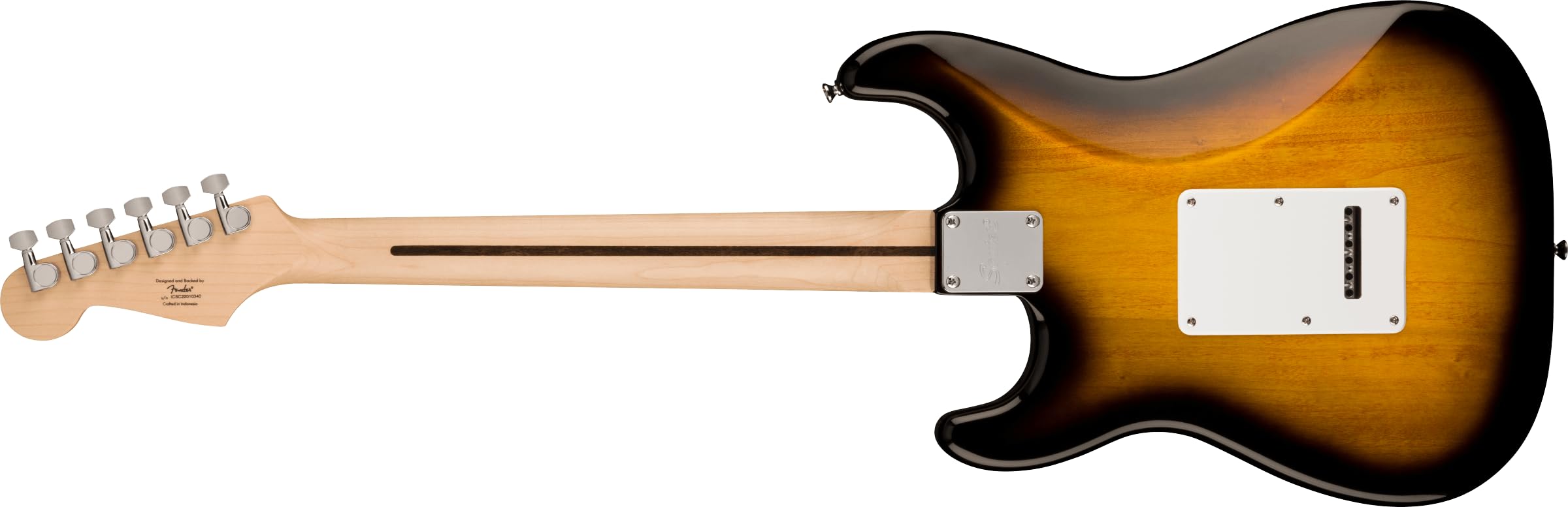 Squire Sonic Stratocaster Electric Guitar, 2-Color Sunburst, Maple Fingerboard, White Pickguard