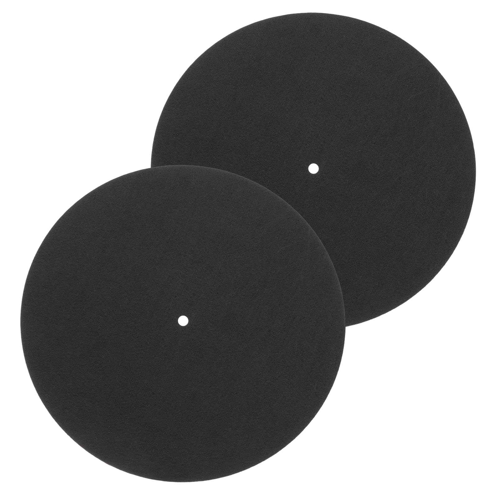 MECCANIXITY 2 Pcs Record Player Mat, 12 Inch Turntable Mat 3mm Felt Turntable Pad for Vinyl Record Player, Black