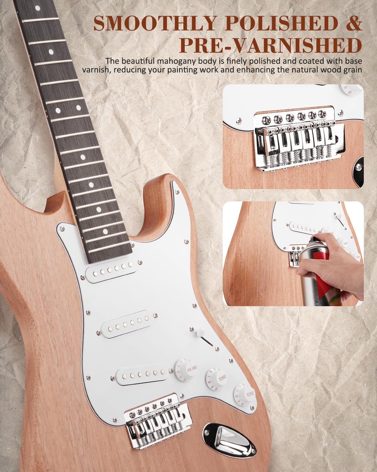 STRICH DIY Electric Guitar Kit ST Full Size