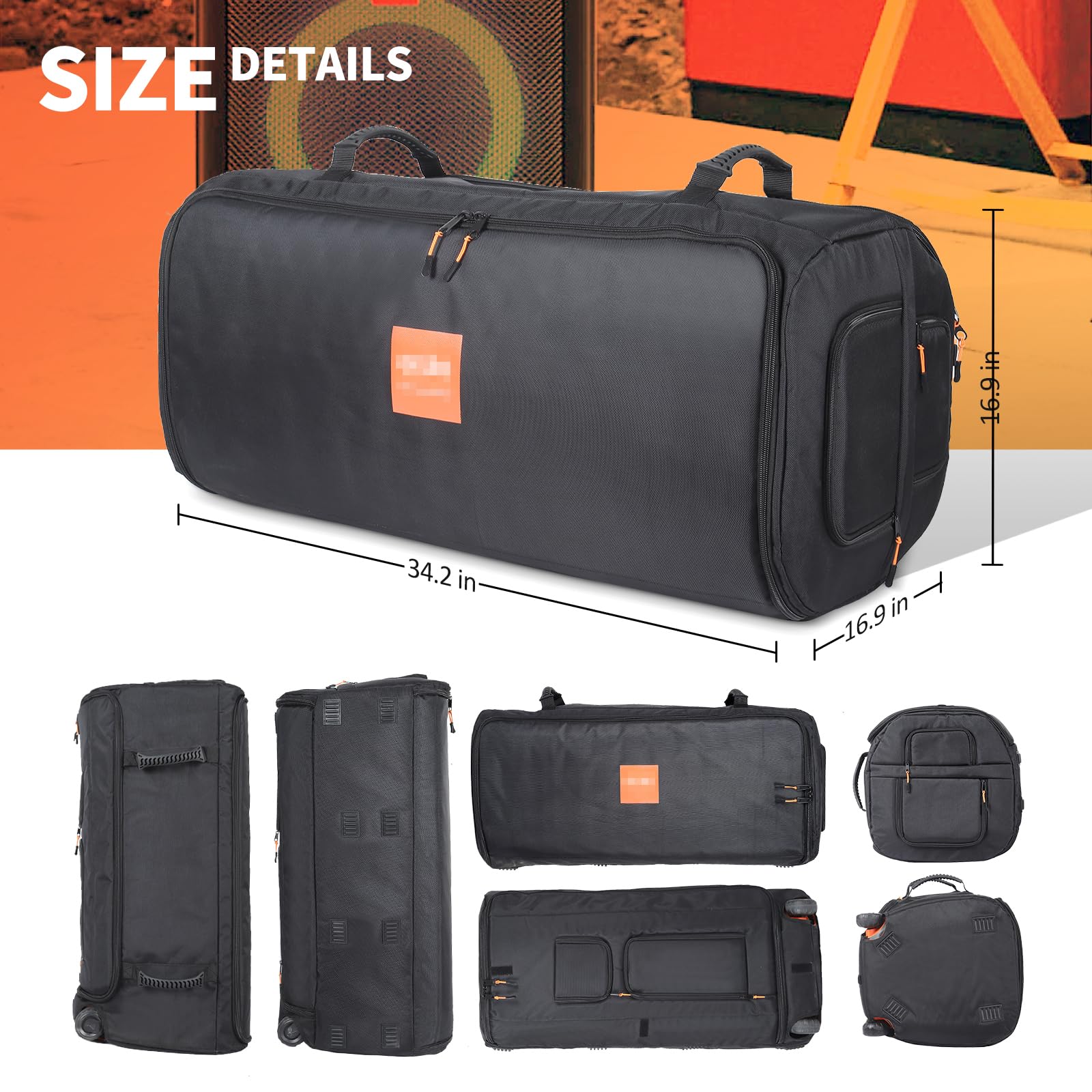 OUKNAK Speaker Bag Travel Case Replacement for JBL Party Box Series, Portable Carry Tote Bag Backpack for JBL Speaker (For partybox 710)