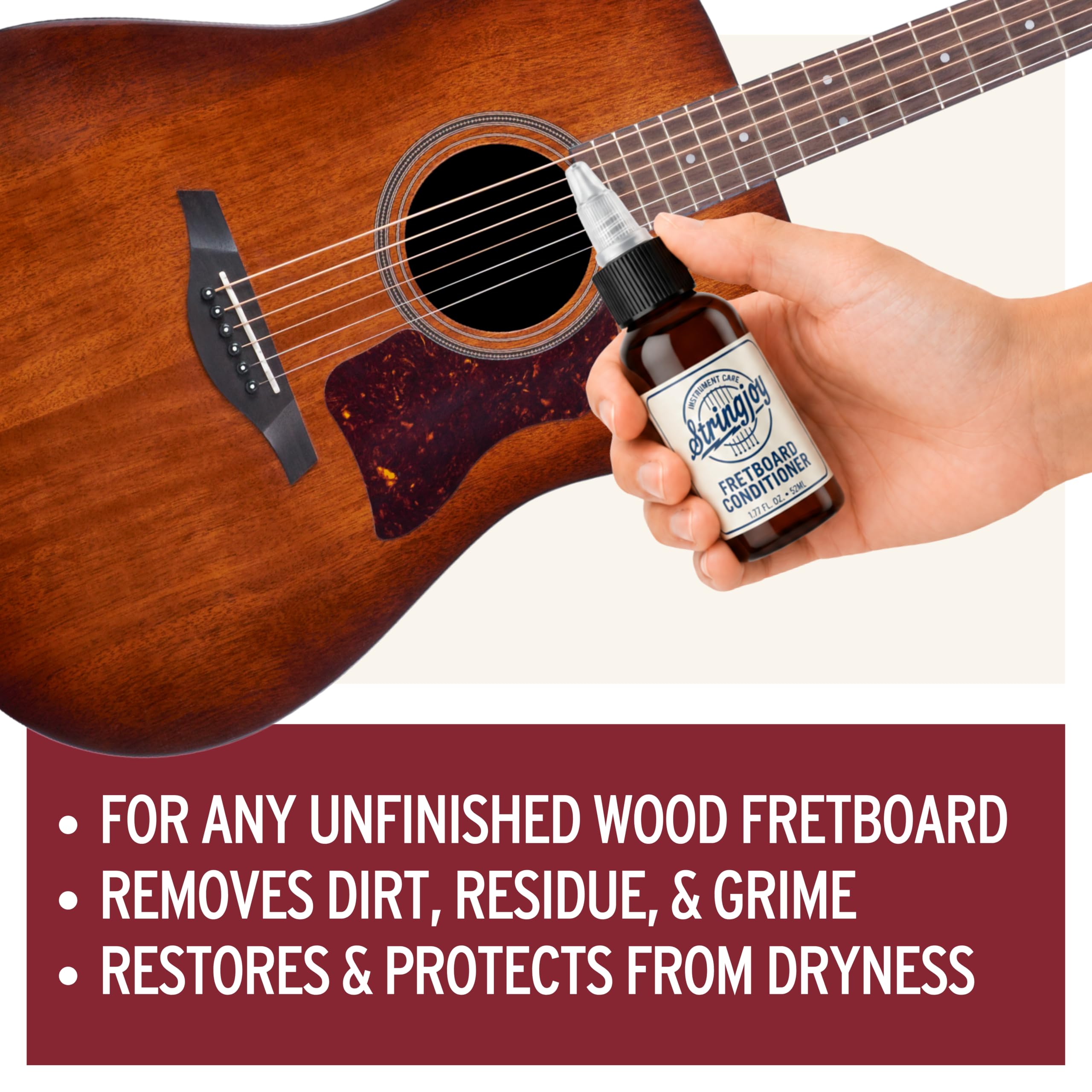 Stringjoy Fretboard Conditioner – Conditioner and Cleaner – 1.77 fl oz