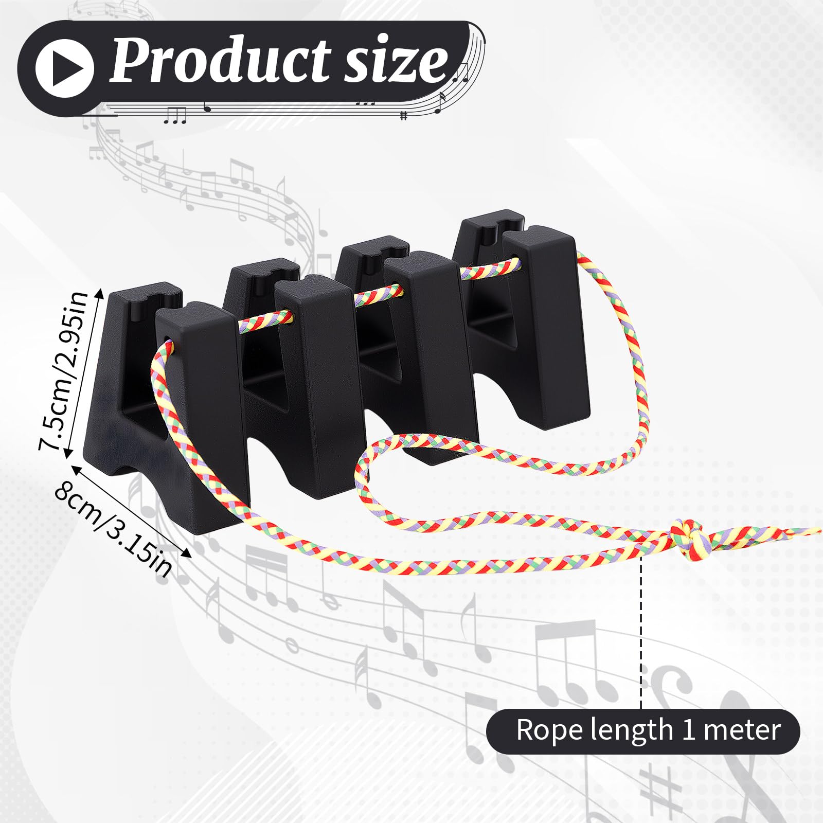 Boao 2 Set Rubber Conga Stand Drum Feet Risers for Conga Accessories
