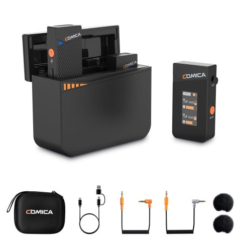 COMICA Vimo C3 Wireless Lavalier Microphone, 656ft Range & Gain Control