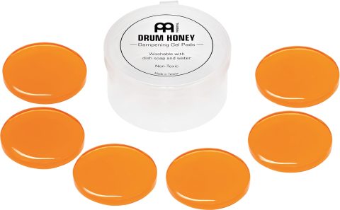 Meinl Cymbals Drum Honey Dampening Gel Pads for Drums and Cymbals with Container and Dividers, Reduce Vibration and Ring, 6-pc Pack