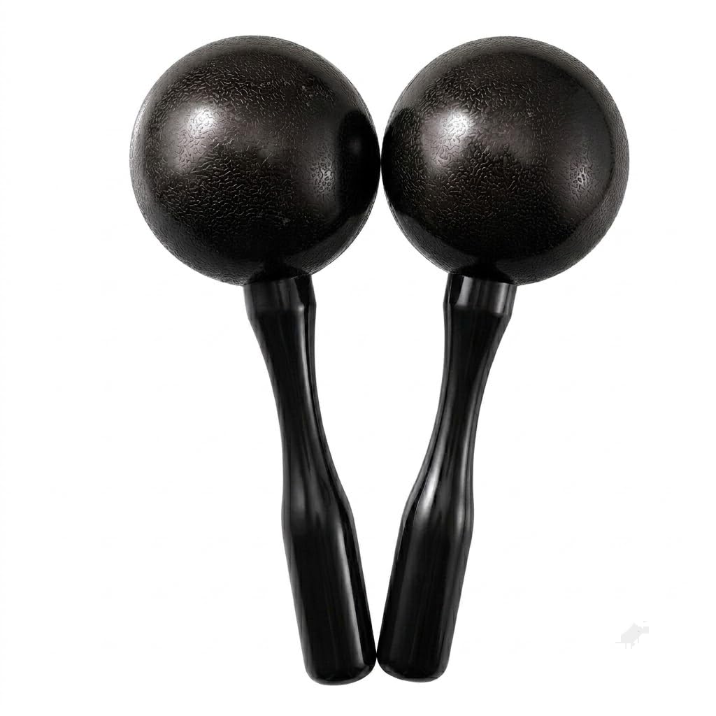 HILAZA Extra Loud Maracas, 8 Inch, Set of 2, Black