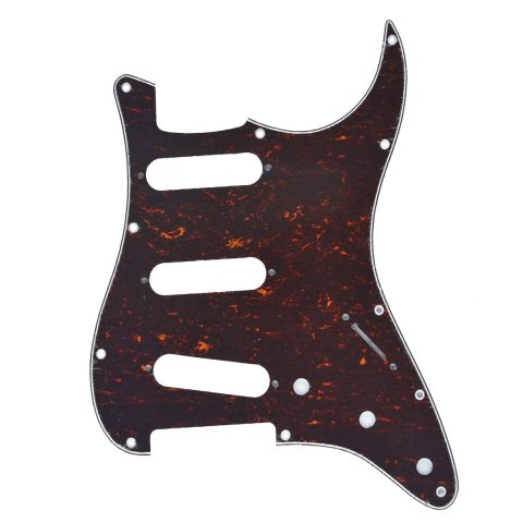 Dopro 11 Hole Vintage 62 Strat ST SSS Single Coil Pickups Guitar Pickguard Plate with Screws for Fender 62 Stratocaster Red Tortoise