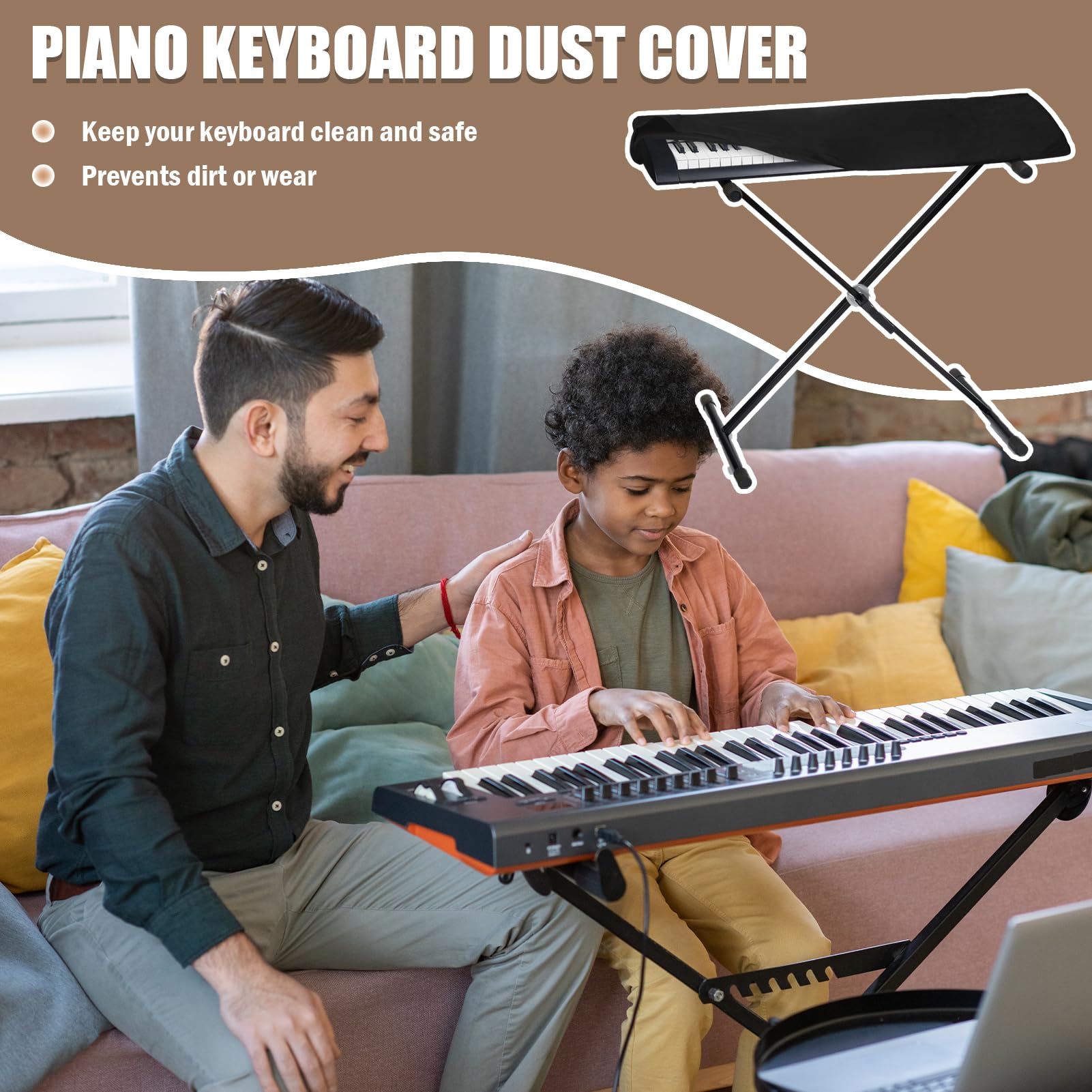 GOGHOST 61 Keys Digital Piano Keyboard Dust Cover