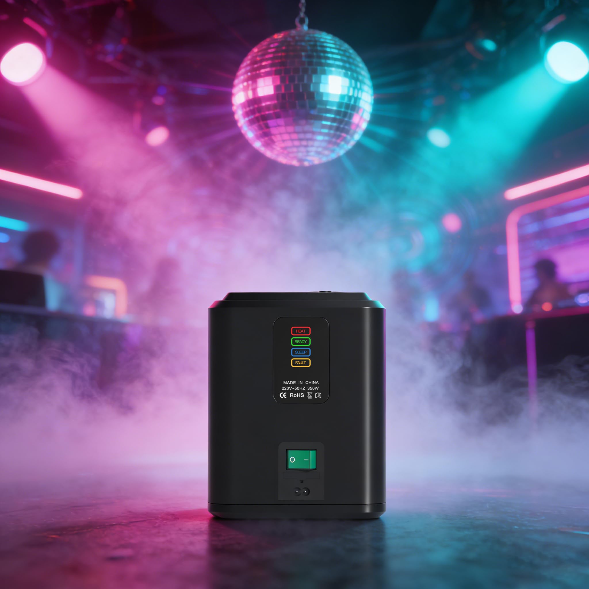 Mini Stage Light Machine,Electronic Stage Effect Light Device, Vertical Visual Lighting Machine with Remote Control, 6-10 ft Output, for Wedding Party Event Church DJ Show (Not Include Material)