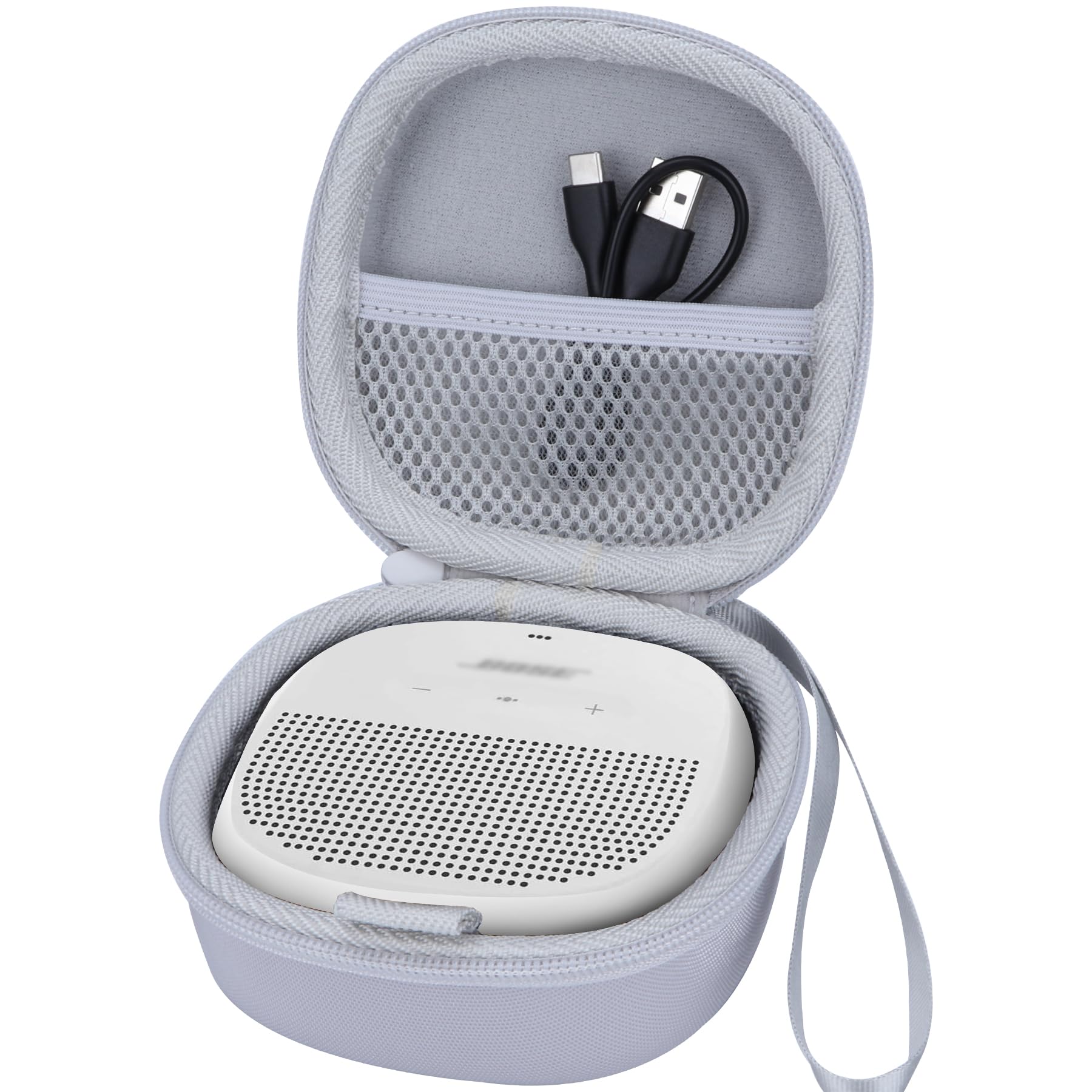 Lebakort Storage Case Compatible with Bose SoundLink Micro Speaker (Off White Case)