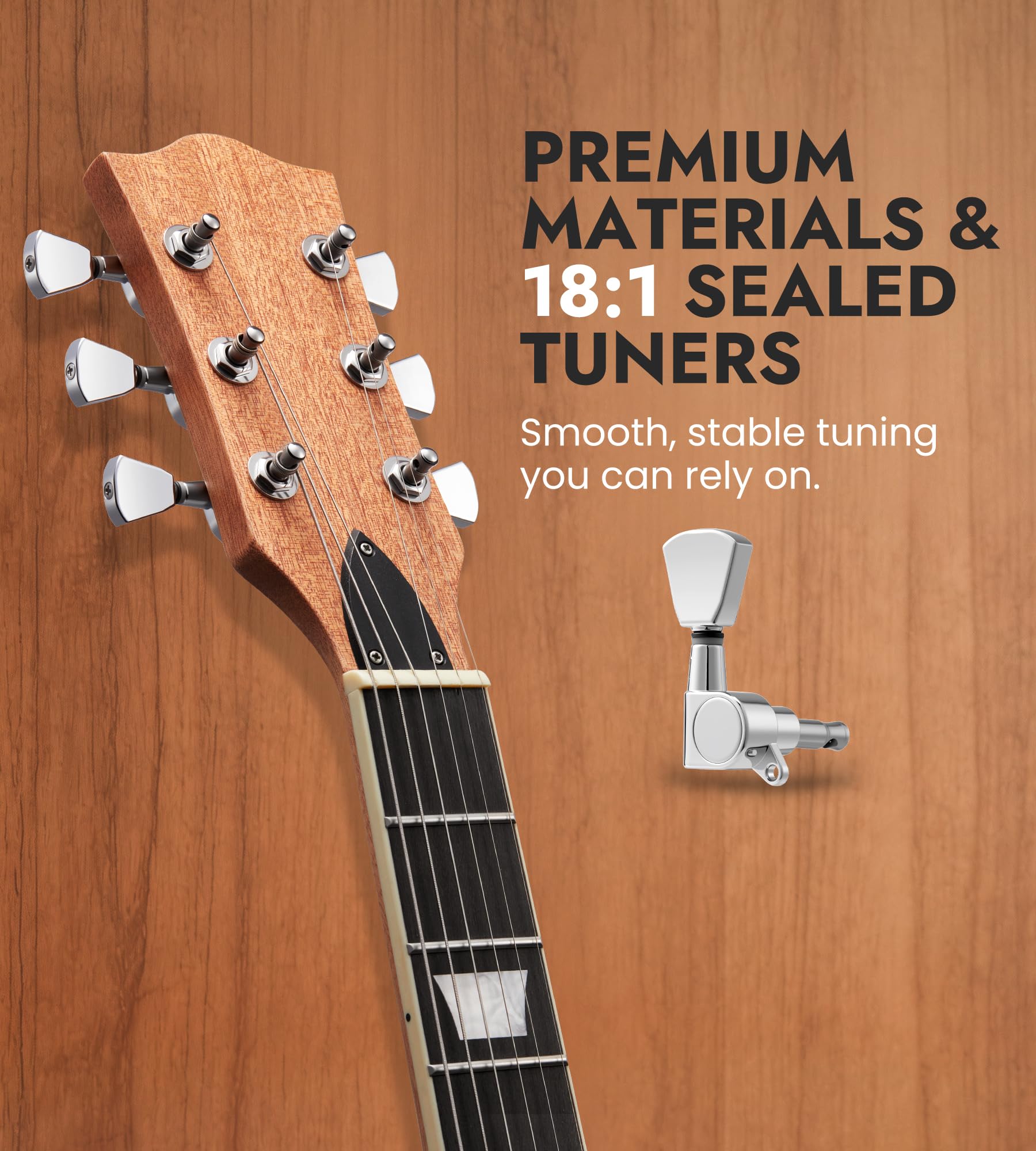 Tostar DIY Electric Guitar Kit, Solderless, Multi Sanded Polished Body, LP