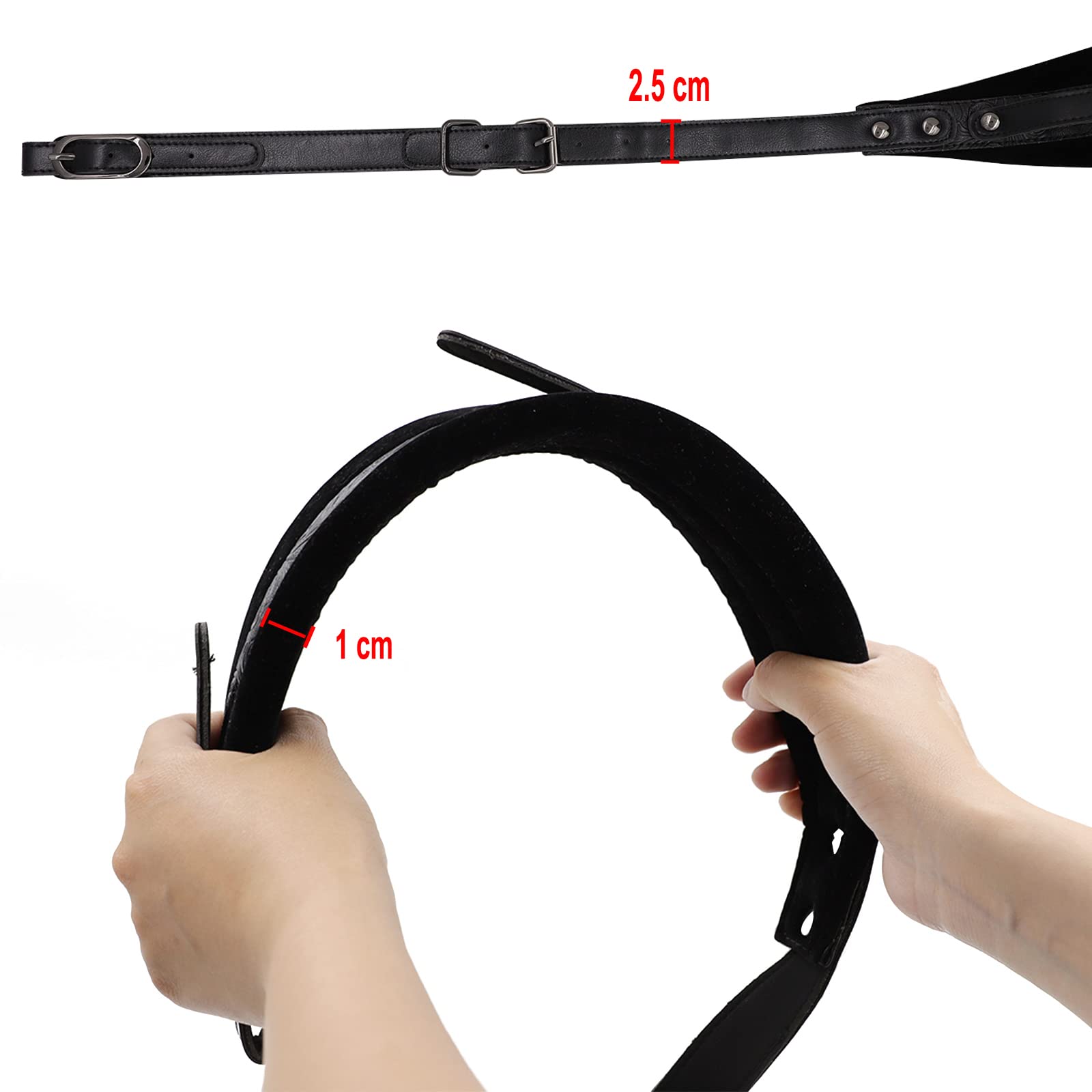 Rayzm Accordion Harness Straps, Adjustable Shoulder Belts Straps for Accordions, Thickened Synthetic Leather