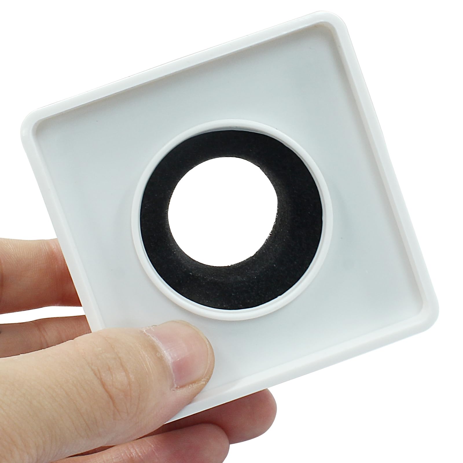 Waziaqoc Microphone Flag Station, Square Cube ABS, White