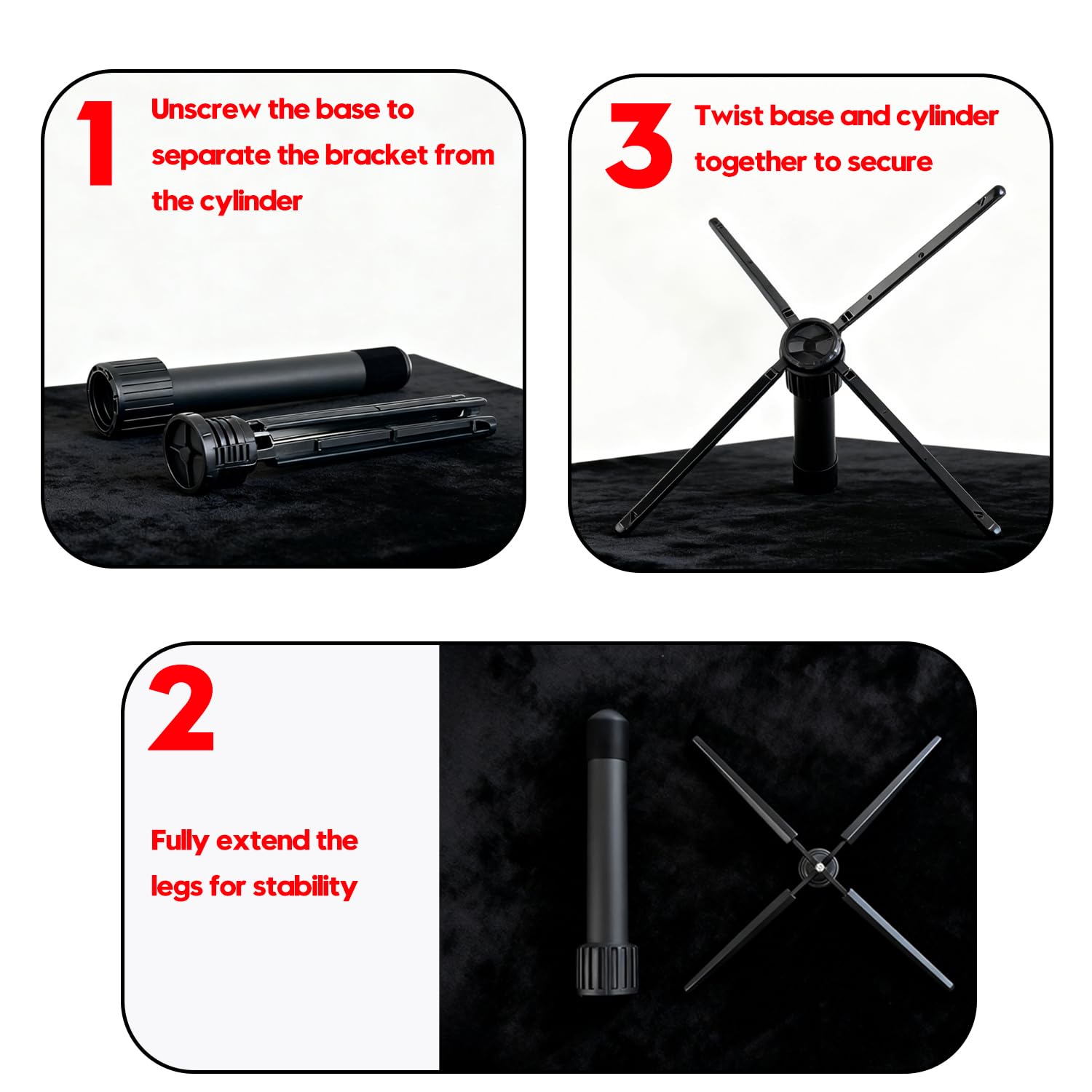 Dowite Flute Stand – Compact & Durable 4-Leg Design for Flute, Lightweight and Stable, Ideal for Home & On-the-Go Use