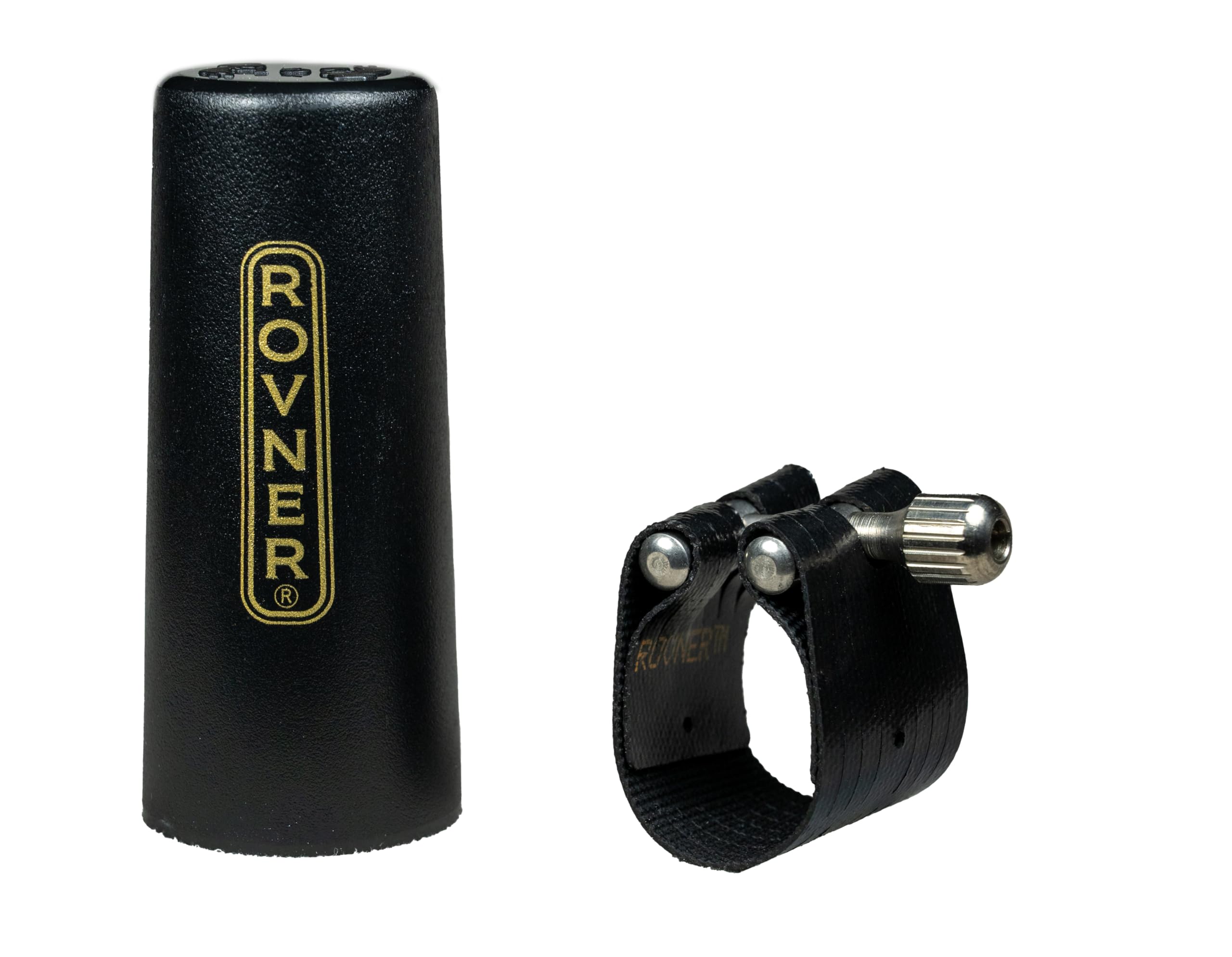 Rovner Ligature & Plastic Cap for Soprano Saxophone – Dark Ligature for Metal Mouthpiece (1MD)