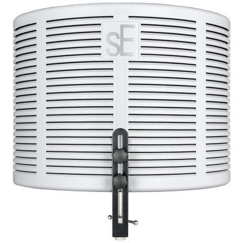 sE Electronics RF-X Reflexion Filter – Portable Microphone Isolation Shield for Recording Music, Podcasts & Voice-Overs – Four-Layer Acoustic Sound Shield for Home Recording Studio Equipment (White)
