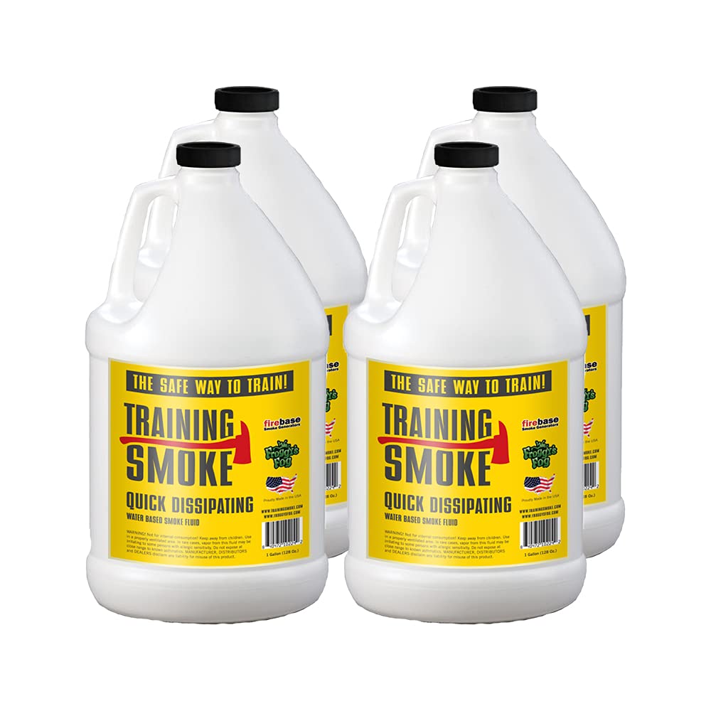 Training Smoke Fluid for Smoke Generators – Optimized for Firebase Machines (4 Gallons Quick Dissipating)