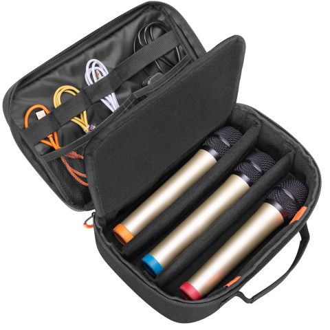 PGmoon 3 Slots Wireless Microphone Carrying Case