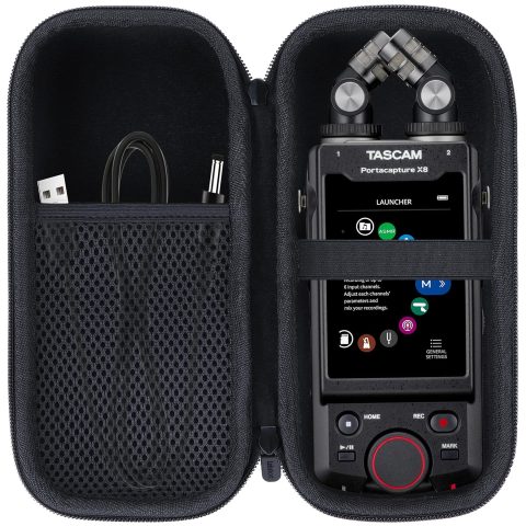 Lebakort Storage Case Compatible with Tascam Portacapture X8 High Resolution Multi-Track Recorder Portable Recorder Field Recorder