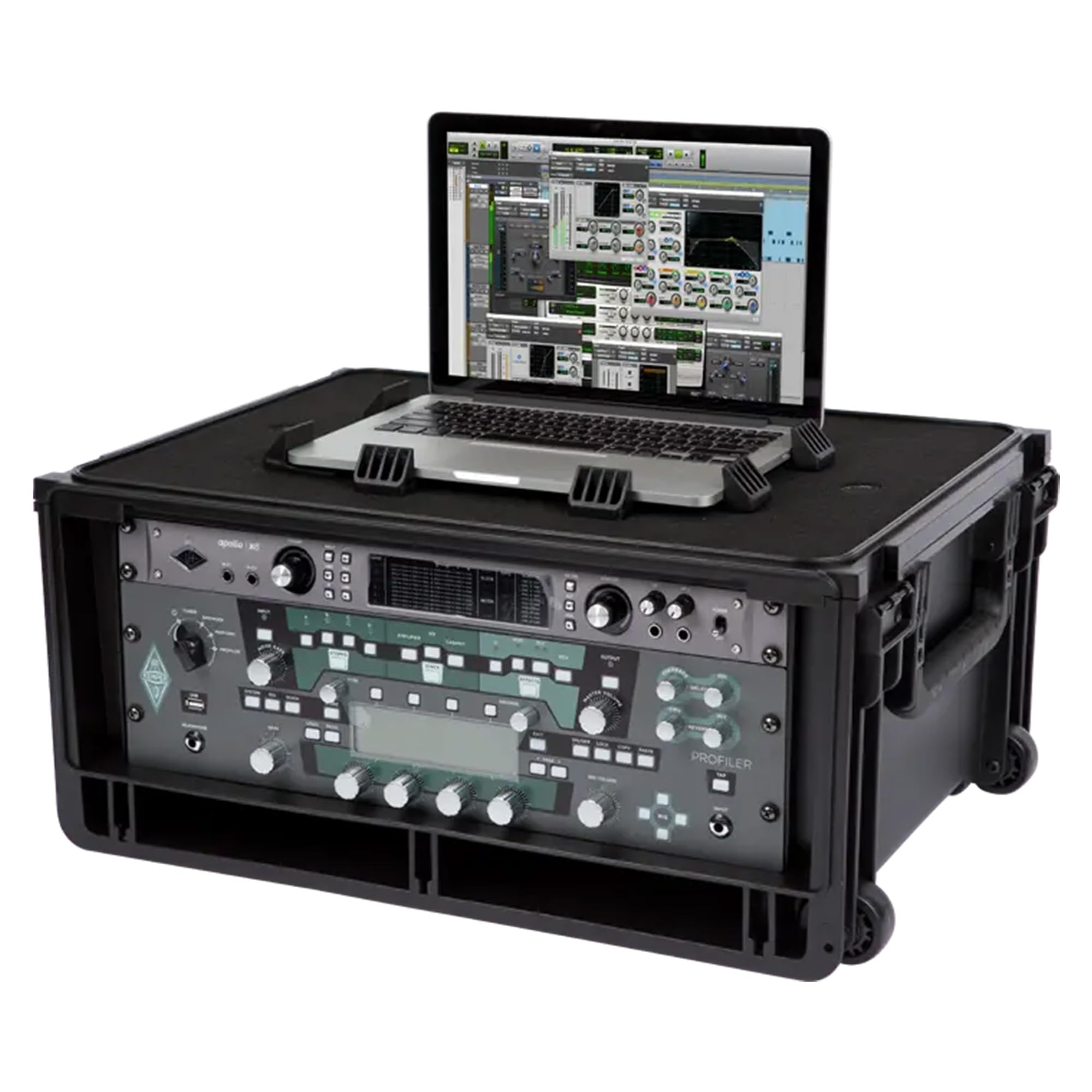 SKB 4U Studio Flyer Rack Case with TSA Locks & Wheels, Injection Molded