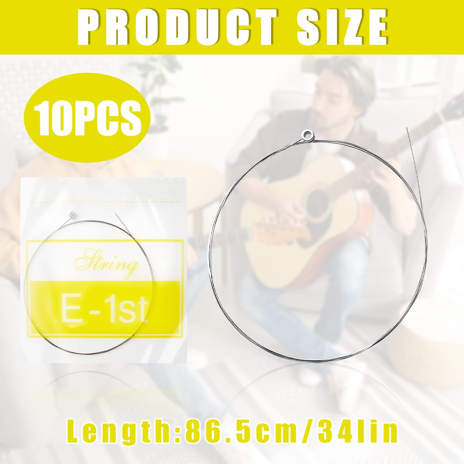 10PCS E-1st Acoustic Guitar, High E String Acoustic Guitar