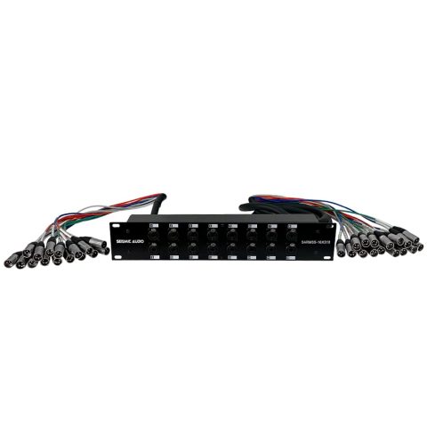 Seismic Audio – SARMSS-16×310-16 Channel XLR TRS Combo Splitter Snake Cable – 3′ and 10′ XLR Trunks