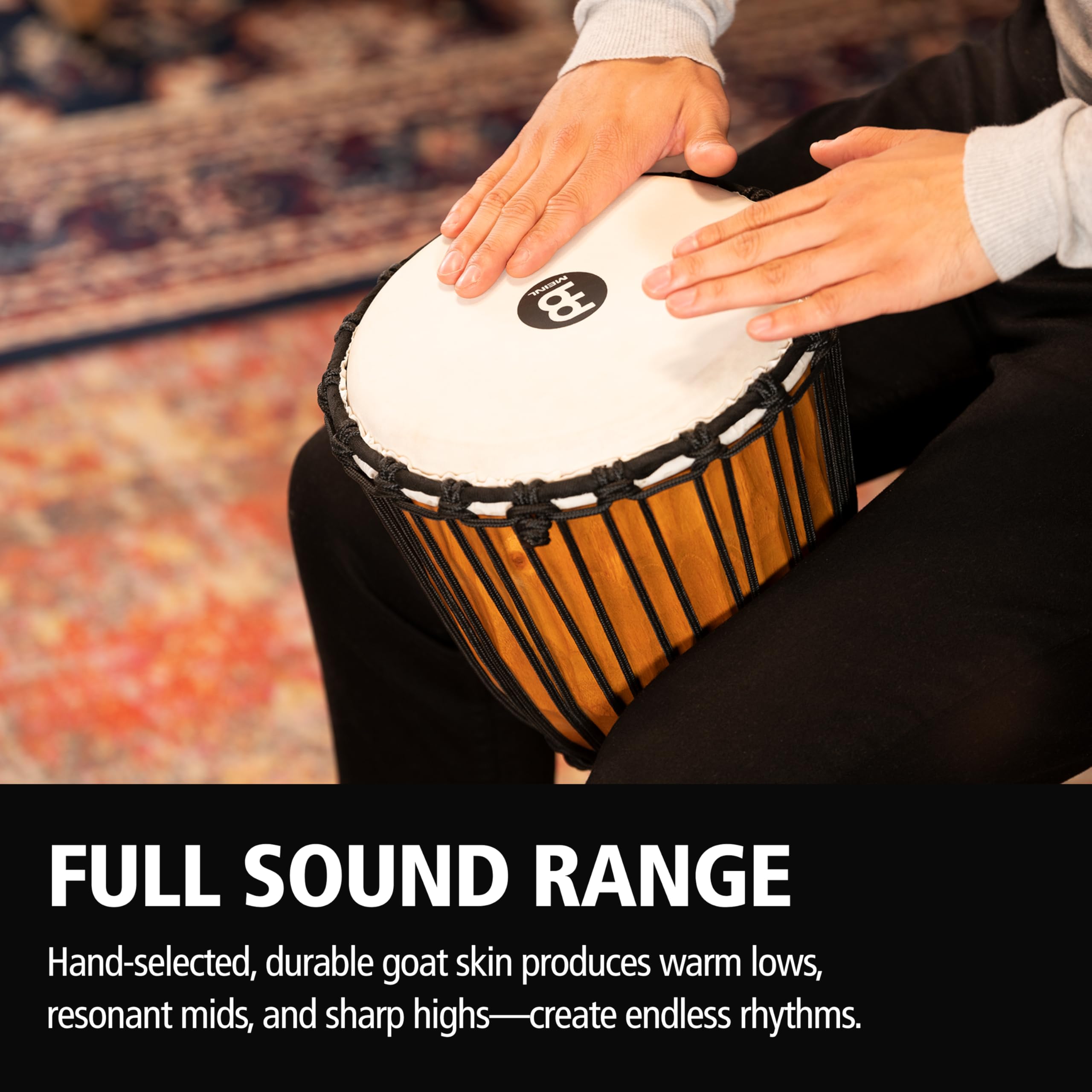 Meinl Percussion Djembe Drum 10″ x 20″ — NOT MADE IN CHINA