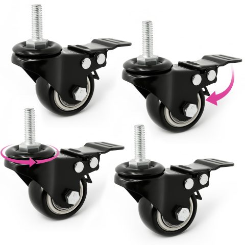 Liquid Stands Keyboard Stand Caster Wheels Set of 4 with Brake