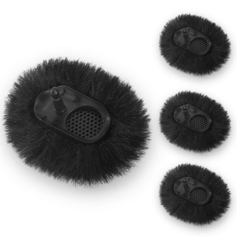 PhantAccy Microphone Windscreen for DJI Mic-2, Replacement Pop Filter & Wind Muff, Anti-Pop & Noise Canceling Fuzzy Cover, Only for DJI Mic-2 Wireless Microphone (Not for DJI Mic-1) (4PCs-Black)