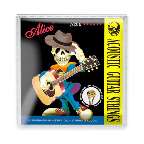 Alice Acoustic Guitar Strings Set – 6-String for Beginner, Briliant Steel Copper Alloy in Phosphor Bronze Color, 1 Pack (A206 Super Light)