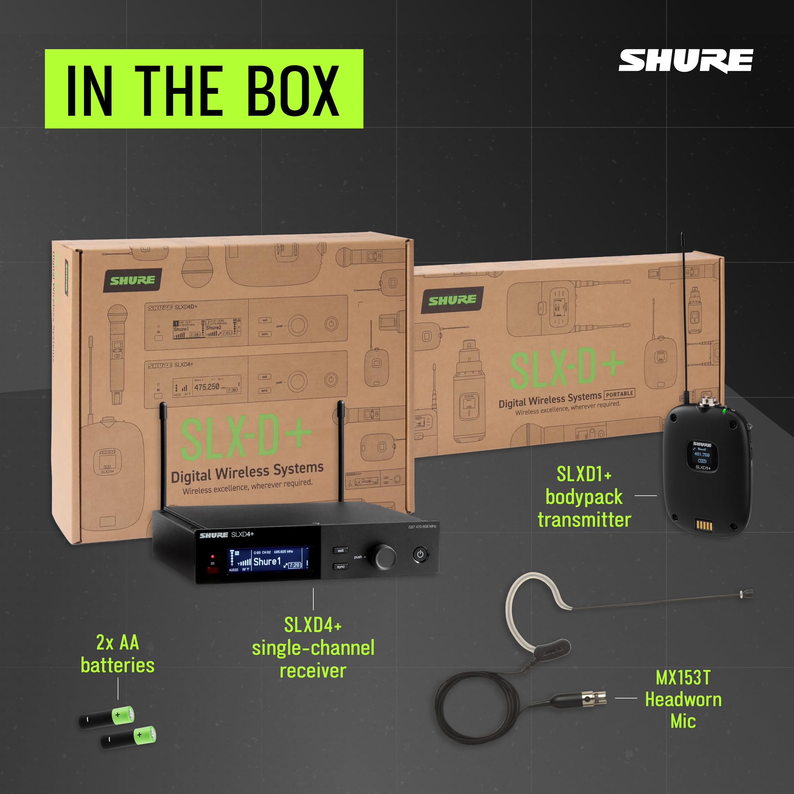 Shure SLXD14+/153T Digital Wireless Headset System – G57 Band